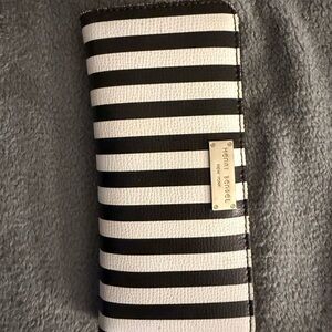 Henri Bendel Black and White Striped Wallet